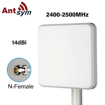 Antsym 2400-2500MHz 12dBi 2.4 G Wifi Anténa Vonkajšia Smerová Panelová Anténa pre Smerovač Bezdrôtovej Siete