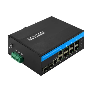 8 Port Gigabit Smart Ethernet Managed Switch s 2 SFP Slot Din lištu Montáž Priemyselných Vlan prepínač 8 Port