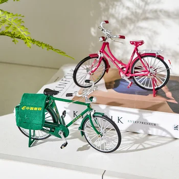 Domáce Dekorácie Príslušenstvo Retro Bicyklov Figúrka Jednoduchá Obývacia Izba Kabinetu Ornament Regálové Vintage Kovové Bicykli Miniatúrne