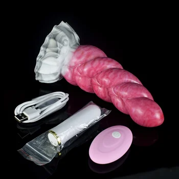 Cudzie Dildo Kontroly Vibračný Análny Plug Surové Mäso Brutálne Farba Rebrovaný Krivky Vibrátory Dildo USB Rechargable Sex Toy Shop