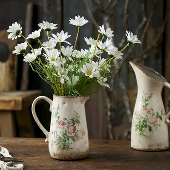 Nordic Pastoračnej Štýl Keramické Vázy Tvorivé Retro Záhradkárstvo Dekorácie Suchý Kvet Hydroponické Nádob