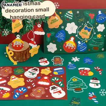 1sheet Vianočný Stromček Papier Značky Santa Claus/Snehuliak/Vianočné Zvony Remesiel Štítky Navidad Noel Darčekové Balenie Dekor DIY Dodávky